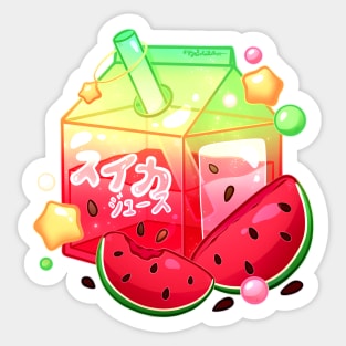 Aesthetic Watermelon Juice Carton Sticker